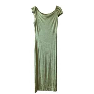 Reformation NWT Jamen Lime Squeeze One Shoulder‎ Knit Maxi Dress Size L thumbnail 4