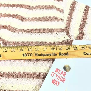 Celebrity Pink‎ Striped V Neck Crop Cardigan Sweater Women M Rose Button Front thumbnail 6