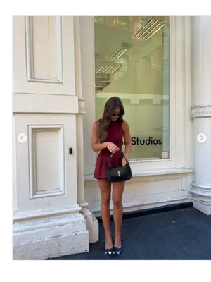 SNDYS x REVOLVE Maya Bubble Dress in Cranberry X-Small New Womens Mini thumbnail 7