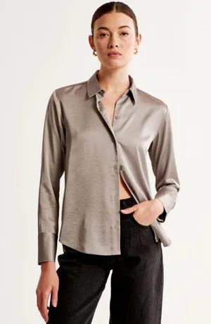 Silk Button Down Top thumbnail 1