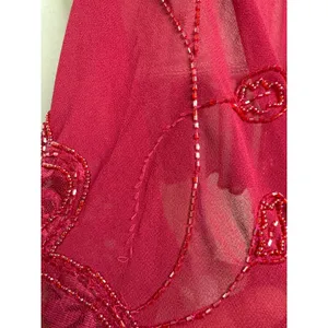 Vintage Beaded Mesh Keyhole Mini Dress - Y2K Fairycore Whimsygoth Read thumbnail 8