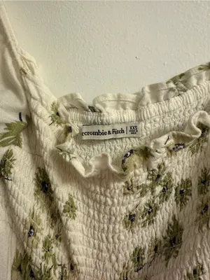 Abercrombie & Fitch Flowy Linen-Blend Midi Dress thumbnail 5