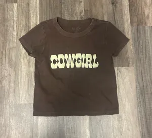 Brandy Melville Cowgirl Shirt Brown thumbnail 1