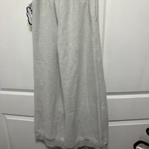 Boys Lie Women's Gray Wide-Leg Fleece Sweatpants Logo Split Hem Elastic Waist thumbnail 8