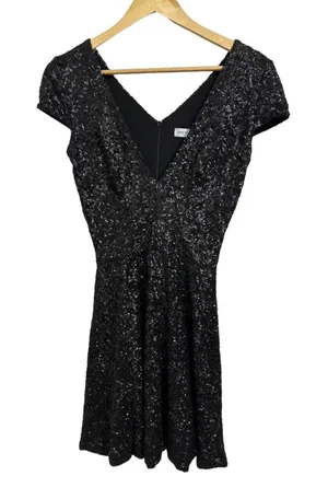 Dress the Population Sequin Mini fit flare‎ black Dress Size XS thumbnail 1