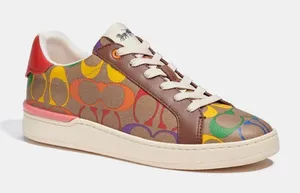 NWT Coach Clip Low Top Sneaker In Rainbow Signature Canvas size‎ US5/EU 35.5 thumbnail 1