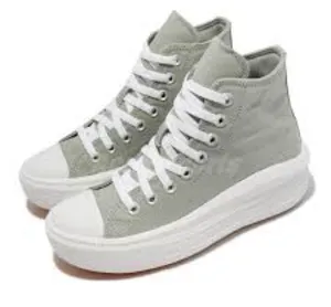 Converse CTAS move‎ high top platform slate sneakers Gray white womens size 7 thumbnail 1