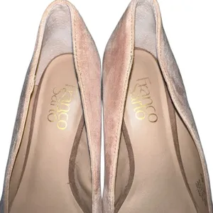 Franco Sarto Guliana Suede Leather Pumps Women's Size 6.5 Tan‎ Chunky Heel Shoes thumbnail 9