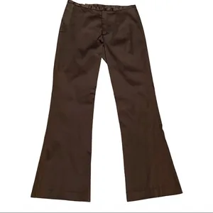 Banana Republic NWT Brown Stretch “Cotton Sateen” Flat Waist Pants Size 6L thumbnail 1