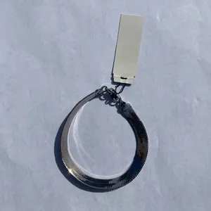 ⚜️ VTG Vintage 1990s NWT Johnathan Paul 7” Silver Plated Herringbone Chain Bracelet $29.00 ⚜️ thumbnail 8