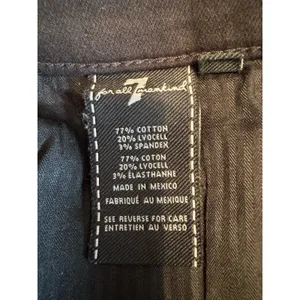 7 For All Mankind Ankle Gwenevere Jeans Black Distressed Skinny Stretch Size 31 thumbnail 6