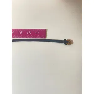 Jimmy Choo Bag Charm Black Leather Gold Logo Tag thumbnail 4