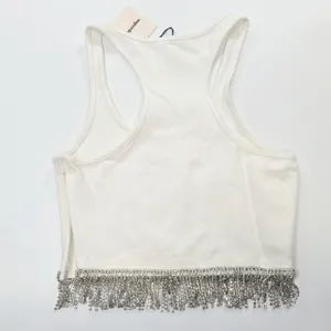 Superdown Madison Rhinestone Tank in White XS thumbnail 9