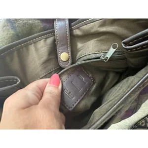 GAP Wool Blend Double Flap Plaid Backpack thumbnail 3