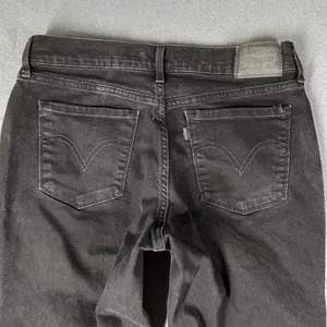 Levis 505 Womens 29‎ Straight Black Denim Jeans Flat Front 5 Pocket Design thumbnail 12