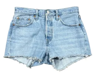 Vintage Levi's 501 light wash distressed jeans. Waist 27 (2" inseam) thumbnail 1