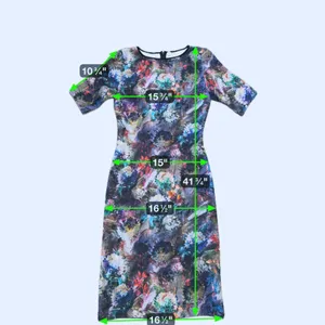 Margaret O’Leary Quilted Sheath Dress Small Kaleidoscope Maximalist Avant Garde thumbnail 8