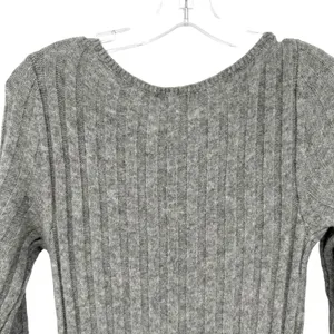 Abercrombie & Fitch Sweater Midi Dress Women Small Grey Ribbed Minimalist Luxury thumbnail 10