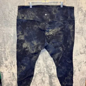 2208 | Lululemon Align Tie Dye High Rise Crop Leggings Black Green Women 20 thumbnail 2