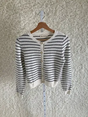MAY BERRIES WOMEN'S SOFT STRIPED CARDIGAN~SIZE SMALL thumbnail 3