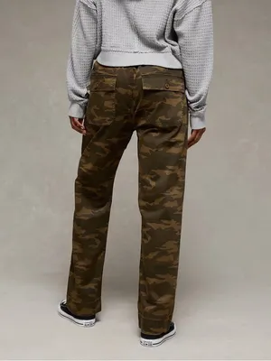 American Eagle AE Ex-boyfriend Camo Casual Pants Green Utility Women’s Sz Small thumbnail 3