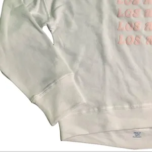 Fabletics White Pink Sweatshirt Size Med NWT thumbnail 7