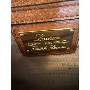 Lauren Ralph Lauren Leather Saddle Crossbody Handbag Purse thumbnail 9