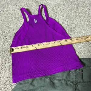 Free People Granola Girl Cargo Shorts & Purple FP Movement Ribbed‎ Tank Top Set thumbnail 5