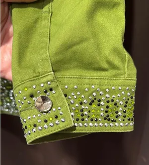 Quacker Factory Rhinestone Jacket w/Jewel Buttons Size 1X thumbnail 1