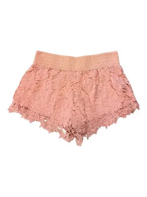 Laze Floral Lace Scalloped Shorts Pink / Peach Coquette Boho Size XL (Waist 32) thumbnail 2