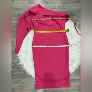 🆕 Elegant Pink Women's Dress Size L thumbnail 4