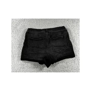 PacSun Denim Shorts Women 30 Black Shortie Faded Stretch Rolled Hem Boho Western thumbnail 2