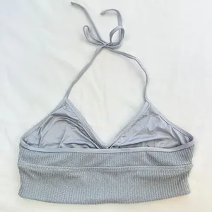 Aerie Real Obsessed Halter Bralette - Metallic/Silver - S thumbnail 9