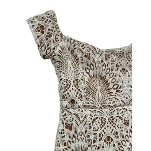 Boohoo Off the shoulder Short White Lace Dress Bodycon Size 4 bridal cocktail thumbnail 7