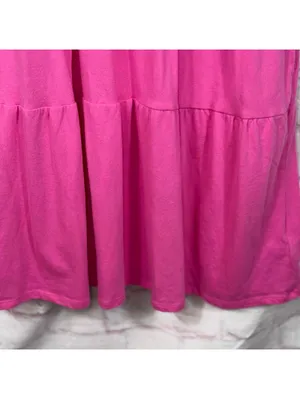 Gap Womens Pink Tiered Babydoll Dress Size Small Short Sleeve V-Neck thumbnail 4