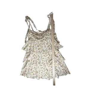 Reformation Avni Floral Tiered Sundress Small Yellow Cottage Feminine Coquette thumbnail 9