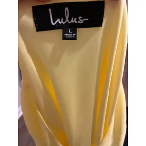 Lulus Yellow V-Neck Shift Dress Size L thumbnail 4