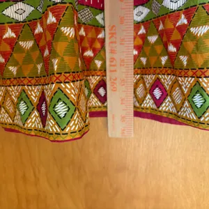 Almirah Lawn Pret Suit Women Small Off-White Cotton Tribal Print‎ Tassel Kurti thumbnail 12