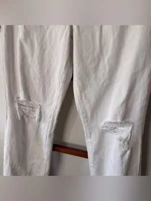 Favorite Daughter Otto High Rise Distressed Boyfriend Whistler White Jeans thumbnail 4