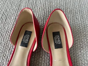 Jones New York Red Perforated Leather Pointed Toe Flats Size 6 thumbnail 6