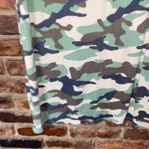 Divided H&M Green Beige Camo Camouflage Short Sleeve T-Shirt Dress Size 10 thumbnail 4