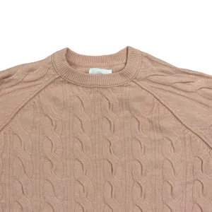 Aerie Unreal Cable Knit‎ Sweater Womens XL Pink Crewneck Pullover Casual Soft thumbnail 2