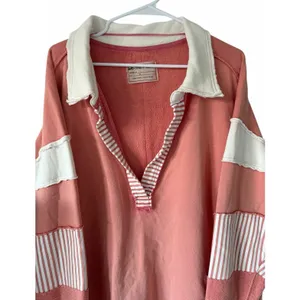 Free People We The Free Clean‎ Prep Polo Pink/Rose Women's Size Medium thumbnail 3