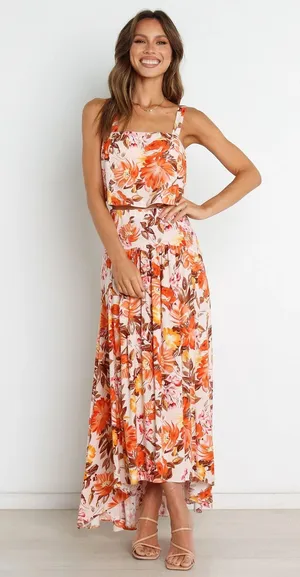 Petal + Pup Floral Two Piece Set Maxi Skirt Crop Top Women's Size 2/AUS 6 thumbnail 1