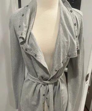 Caché Vintage Y2K Embellished Studded Wrap Cardigan Belted thumbnail 1