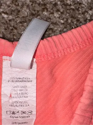 Nikibiki Coral Ribbed Crop Tank Top Womens One Size thumbnail 3