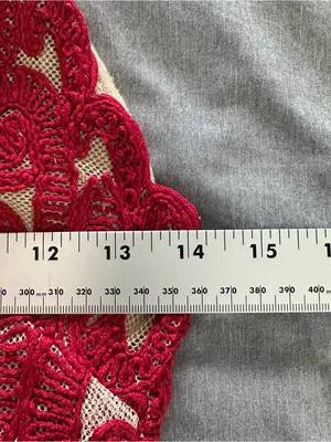 NBD Red Nude Embroidered Lace Mini Dress XS Open Back thumbnail 7