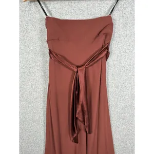 NWT Vintage 90s Y2K Nicole Miller Womens Dress Size 8 Silk Brown Prom‎ Cocktail thumbnail 13