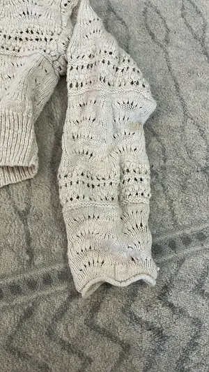 Nordstrom cream knit sweater cardigan thumbnail 3