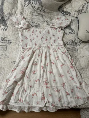 Hollister Mini Floral White Dress thumbnail 2
